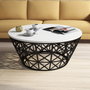 Hanah Home Stil Metal Ferforje - Blanco y Negro